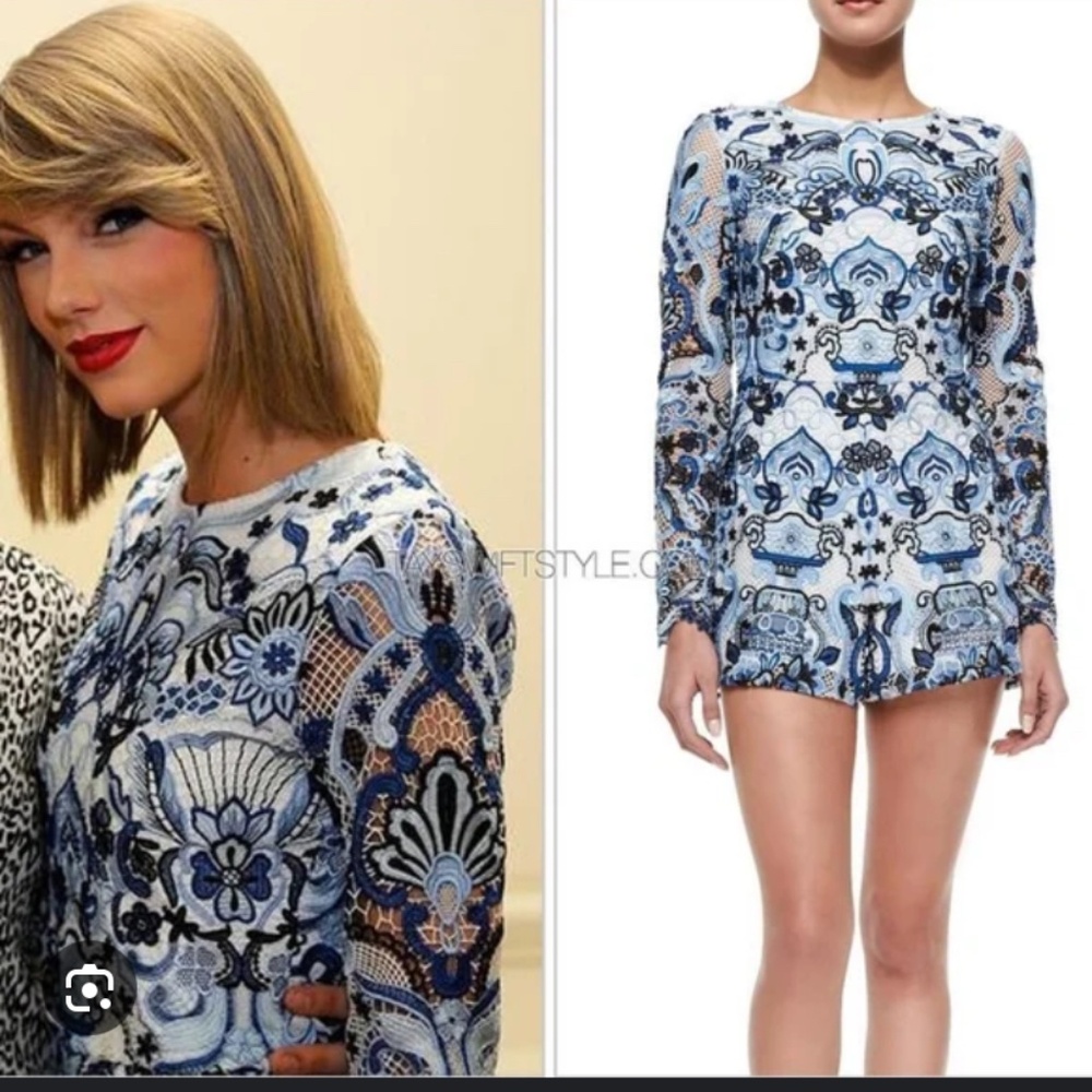 Alexis Riley Chambray embroidered mini dress